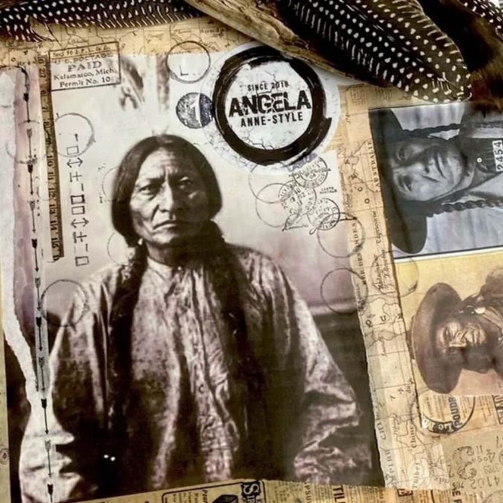 grateful upcycled art mailer / for Angie